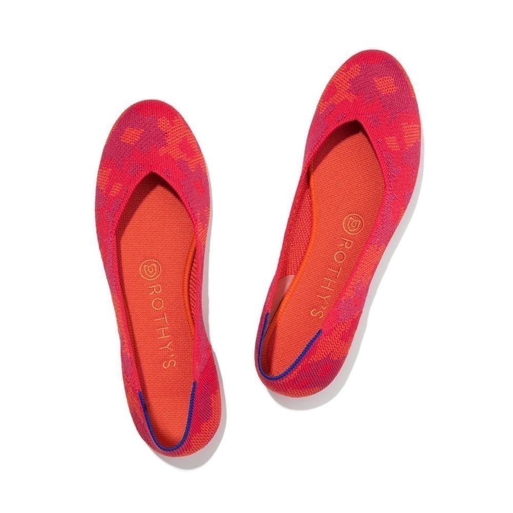 Rothy's Red Botanicamo Rounded Toe Ballet Flats - Picture 11 of 13